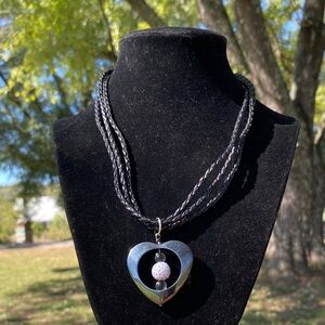 Silver Heart Chocker